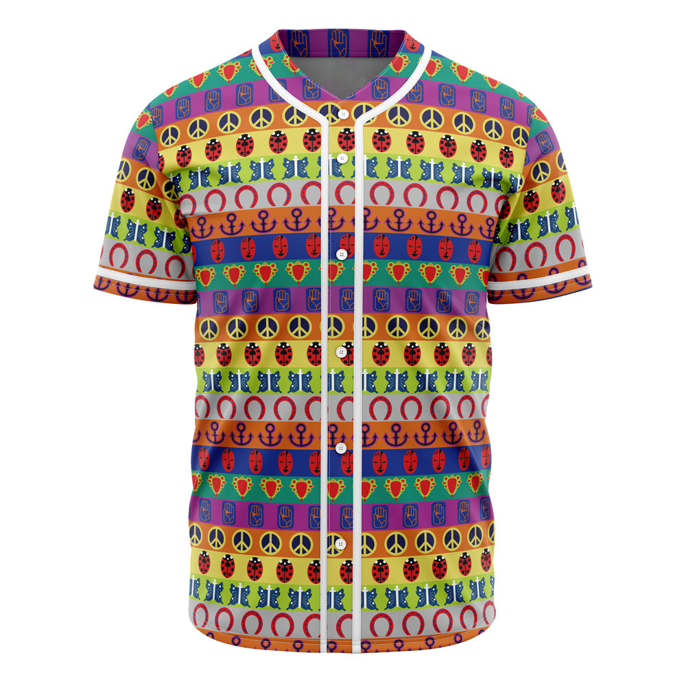 All Symbols Pattern Jojo's Bizarre Adventure Baseball Jersey