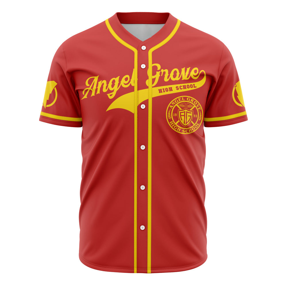 Angel Grove High School Power Rangers Baseball Jersey