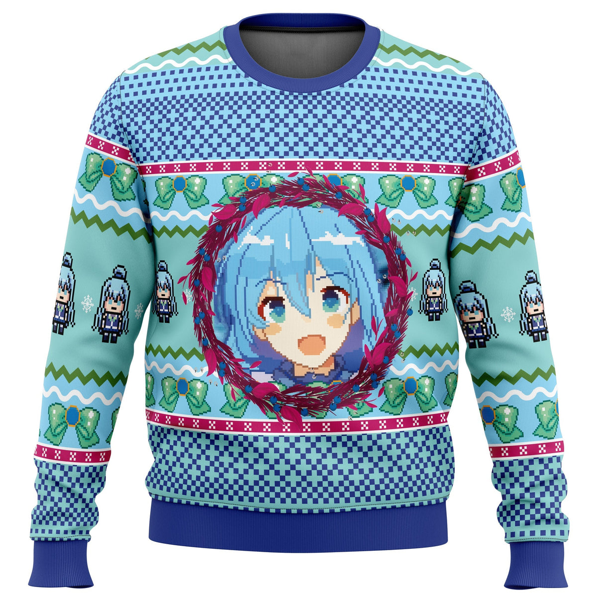 Aqua KonoSuba Ugly Christmas Sweater