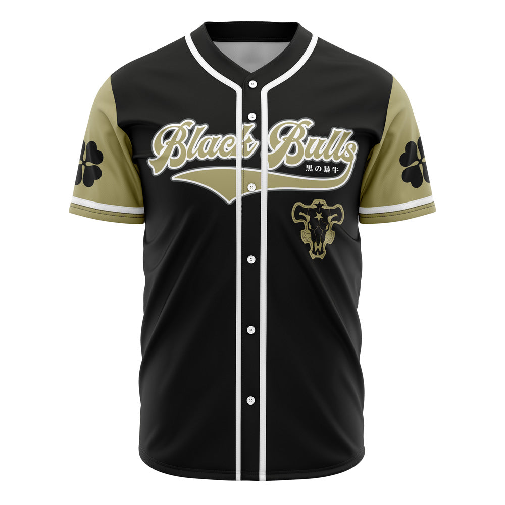 Asta Black Bulls Black Clover Baseball Jersey