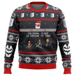 Attack on Titan Colossal Claus Ugly Christmas Sweater