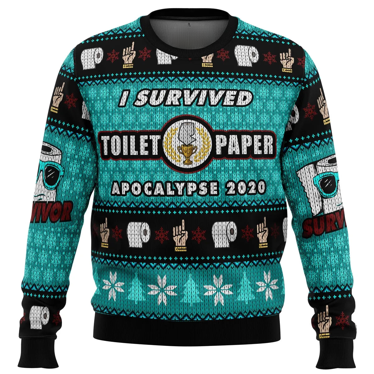 I Survived Toilet Paper Apocalypse 2020 Ugly Christmas Sweater