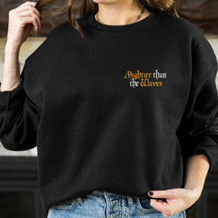 2 sided Mightier than the Waves, Retro Sailor, Vintage Men's Bible shirt, Minimal Christian Dad Fishing shirt