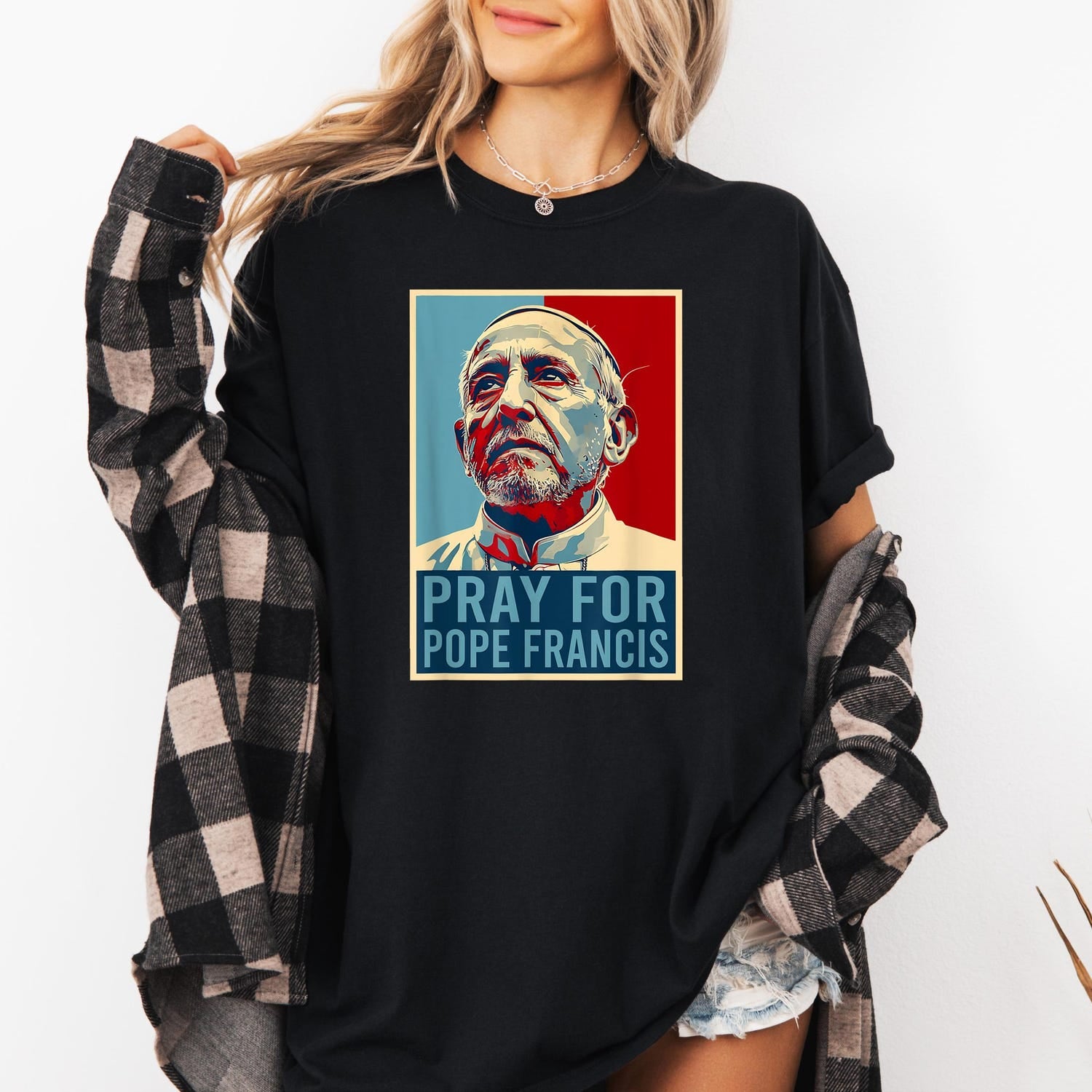 Comfort Colors� Pray for Pope Francis shirt, Pope Francis T-shirt, Rest in Peace the Pope Shirt, RIP Pope Francis Shirt, Memorial TributeTee