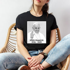 Pope Francis RIP Shirt, Honoring in Loving Memory Pope 1936-2025 Tshirt, Faith Religious Crewneck, Pray for Pop Francis, Remembrance Shirt