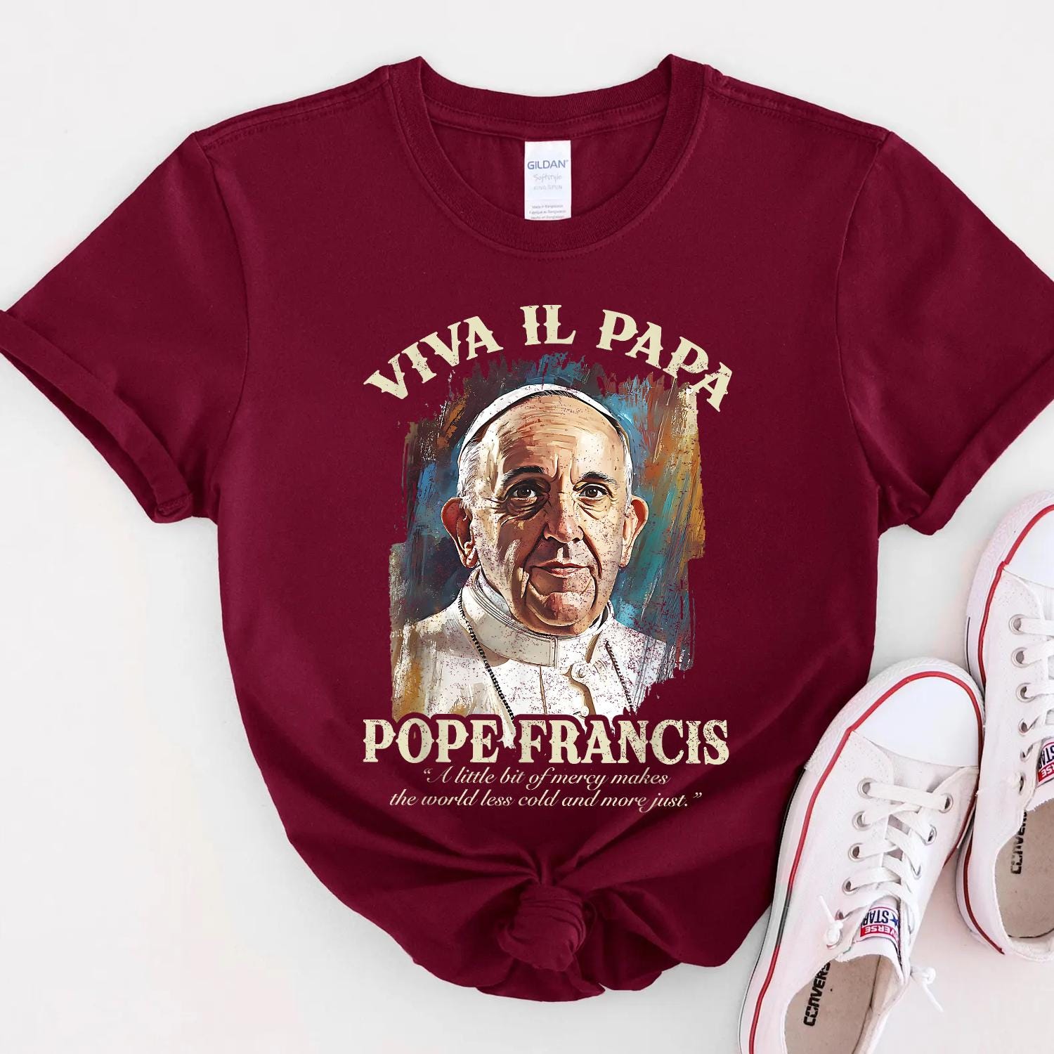 Memorial Tribute Pope Francis Viva Il Papa T-Shirt, Pope Catholic Clergy Legacy Francis Art T-Shirt, RIP Pope Francis Shirt, Faith Shirt