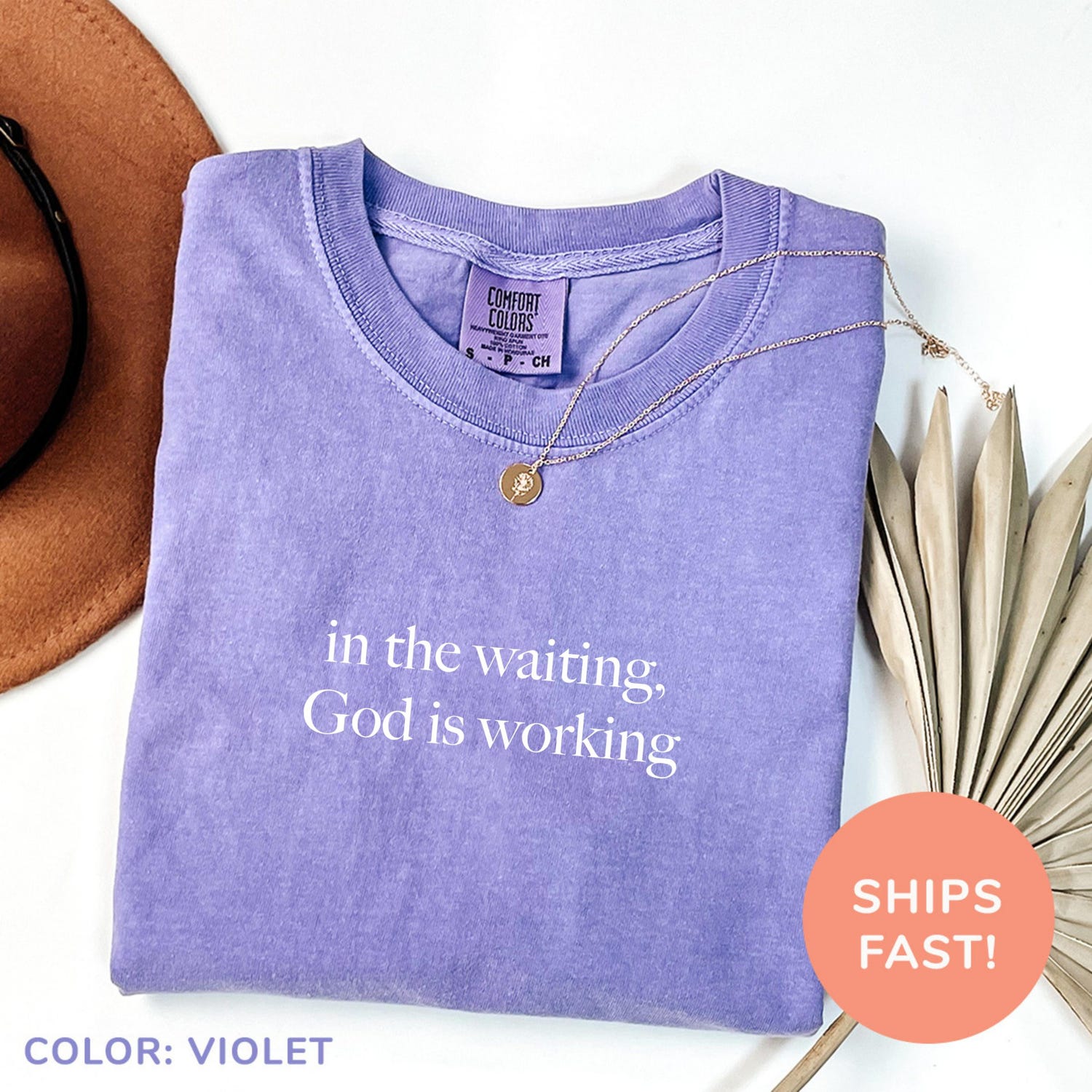 Comfort Colors� In The Waiting God Is Working Shirt, Christian Mom Shirt, Bible Verse Shirt, Religious Shirt, Christian Apparel Gift