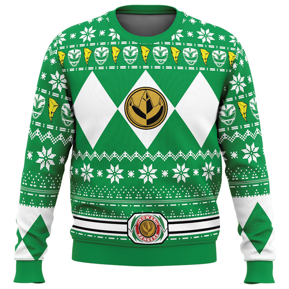 Mighty Morphin Green Ranger Power Rangers Ugly Christmas Sweater