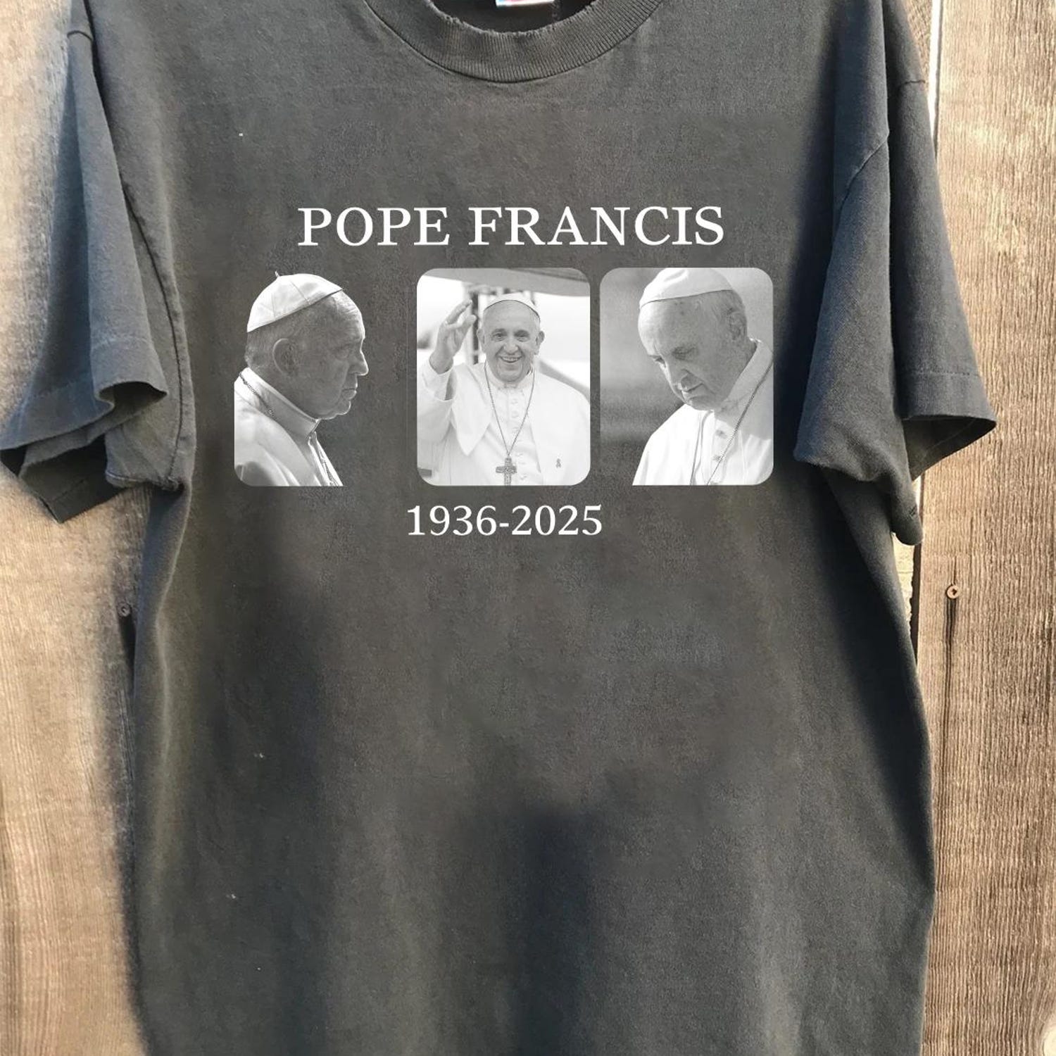 Vintage RIP Pope Francis Shirt, Pope Francis Gift, Pope Francis Clothing, Vintage Pope Francis Fan Tee, Vatican Catholic Tee, Religious Gift
