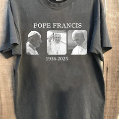Vintage RIP Pope Francis Shirt, Pope Francis Gift, Pope Francis Clothing, Vintage Pope Francis Fan Tee, Vatican Catholic Tee, Religious Gift