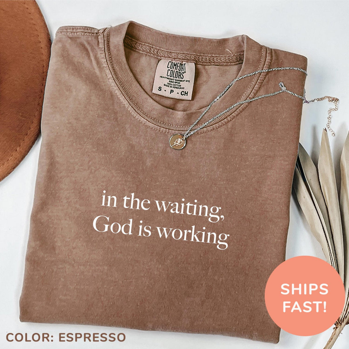 Comfort Colors� In The Waiting God Is Working Shirt, Christian Mom Shirt, Bible Verse Shirt, Religious Shirt, Christian Apparel Gift