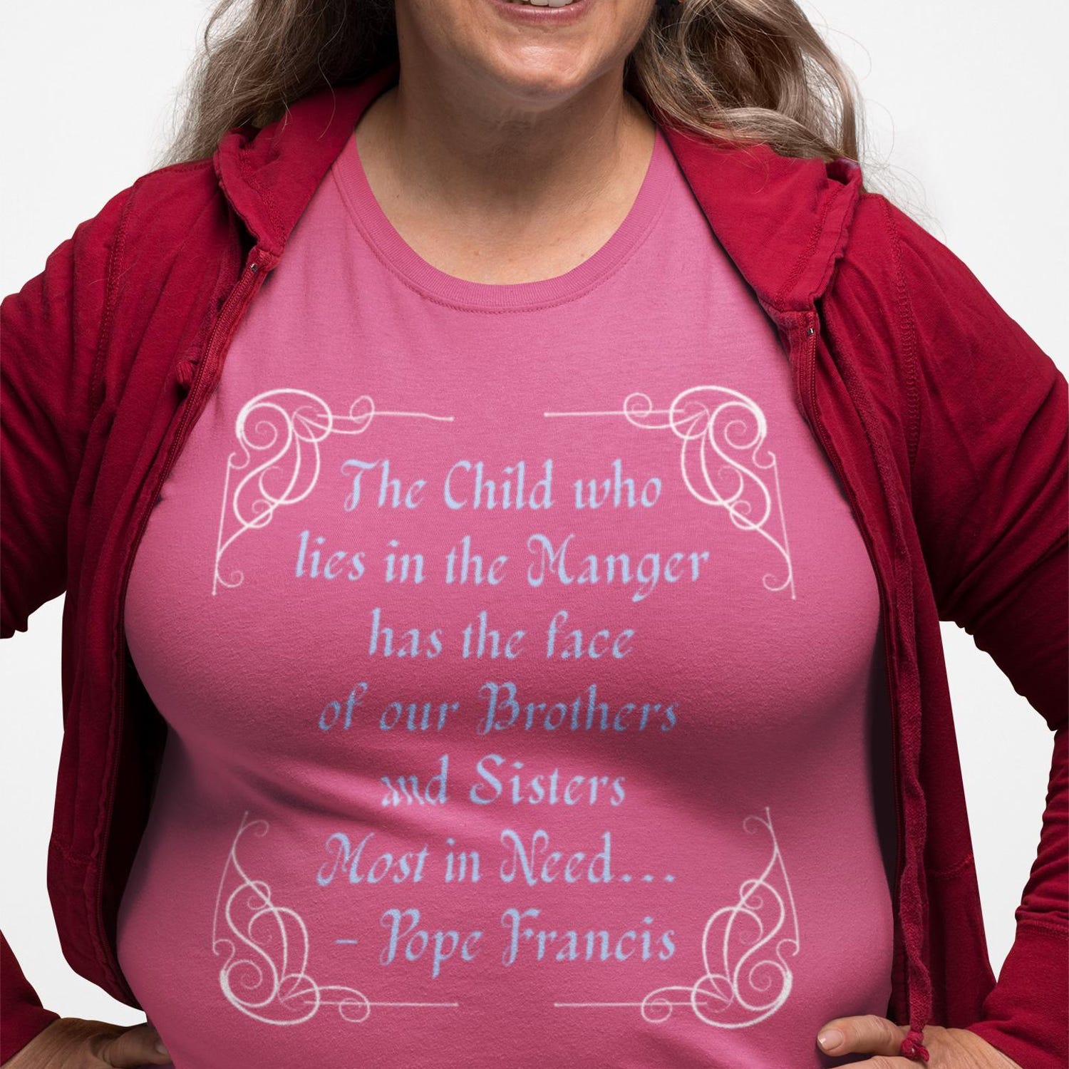 Inspiring Unisex Heavy Cotton Tee - Pope Francis Quote on Compassion