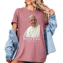 Pope Francis Shirt, Catholic T-Shirt, Faith Apparel, Religious Shirt, Christian Clothing, Modern Pope Design Shirt, RIP Papa Francis Shirt