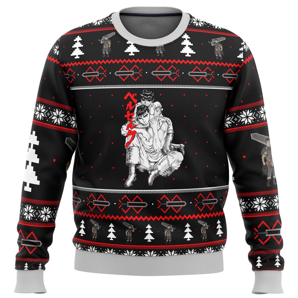 Berserk Guts and Casca Ugly Christmas Sweater