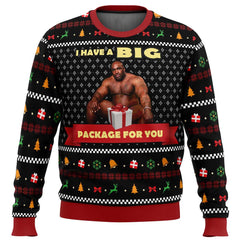 Big Package Barry Wood Meme Ugly Christmas Sweater