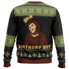 Birthday Boy The Ruined Fresco Of Jesus Ugly Christmas Sweater