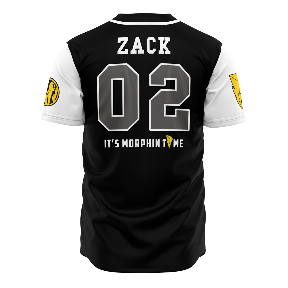 Black Mastadons Zack Taylor Power Rangers Baseball Jersey