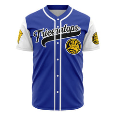 Blue Triceratops Billy Cranston Power Rangers Baseball Jersey