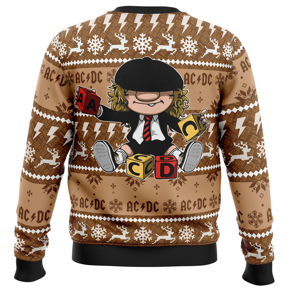 Brian Johnson ACDC Ugly Christmas Sweater