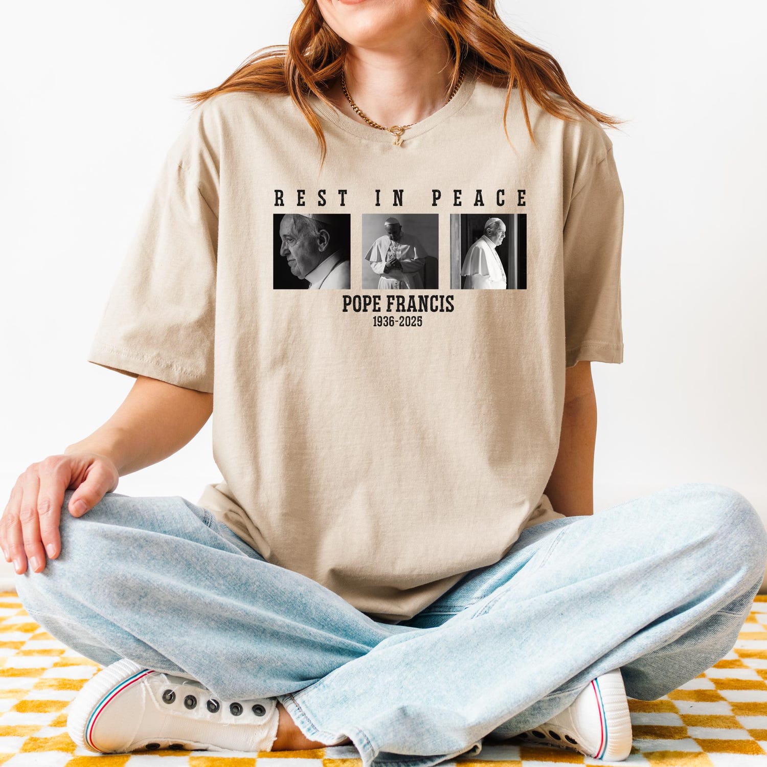 Rest In Peace Pope Francis Shirt, In Loving Memory Tee, RIP Pope Tee, Catholic Commemorative Top, Rest In Peace Pope Francis