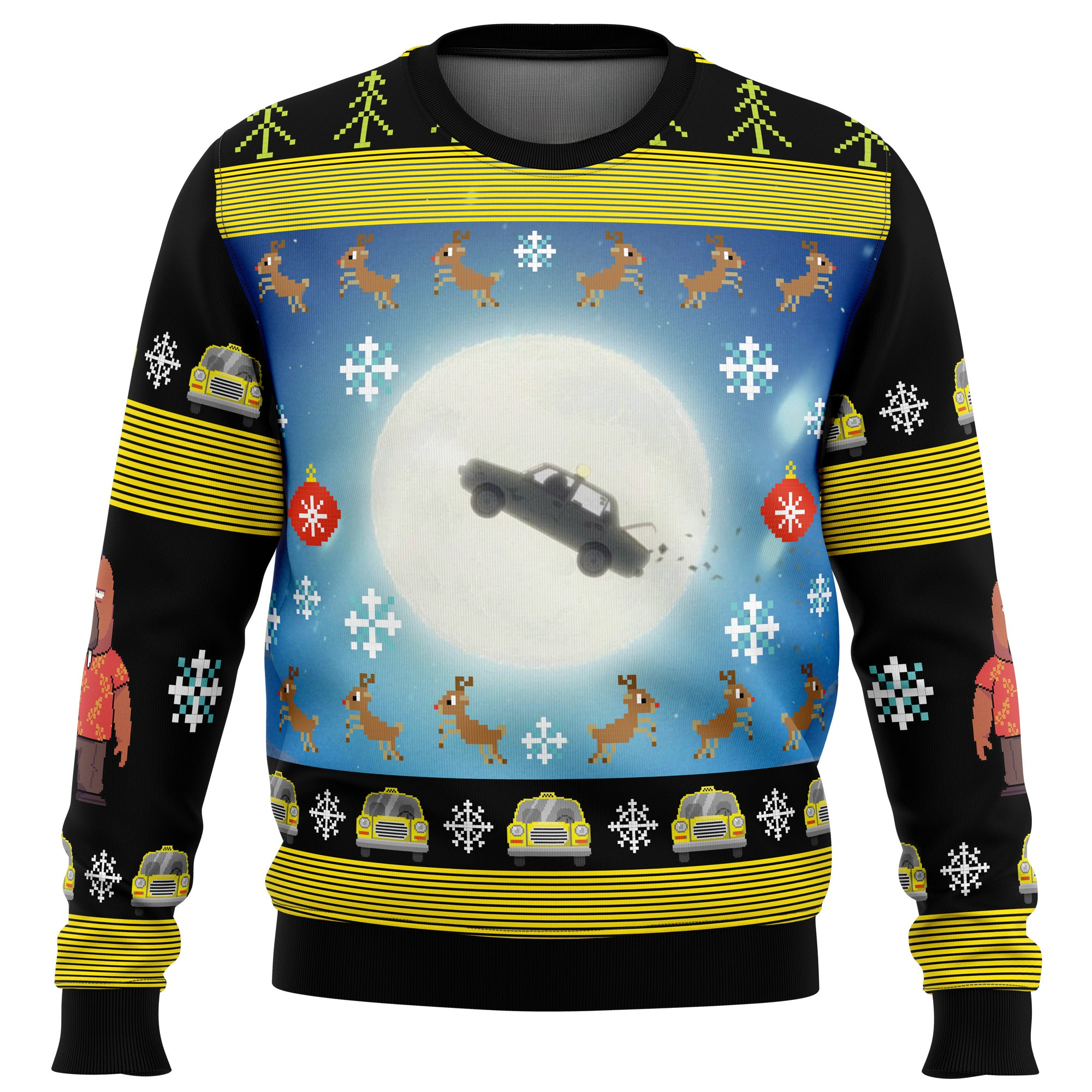 Full Moon Odd Taxi Ugly Christmas Sweater