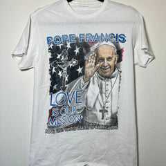 Pope Francis Love is Our Mission United States of America Visit Tour Graphic T-Shirt