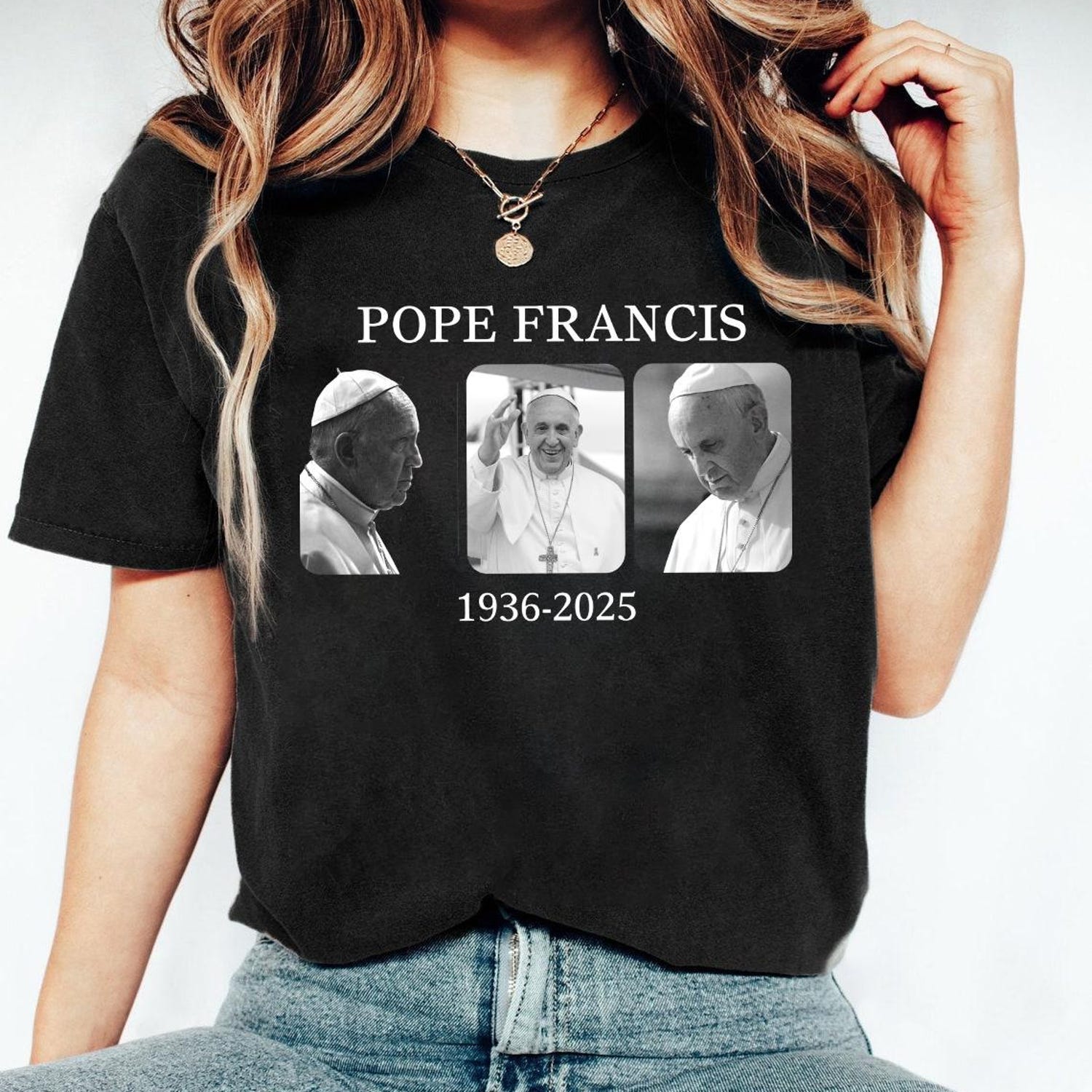 Vintage RIP Pope Francis Shirt, Pope Francis Gift, Pope Francis Clothing, Vintage Pope Francis Fan Tee, Vatican Catholic Tee, Religious Gift
