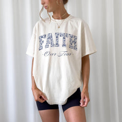 Faith Over Fear Comfort Colors Christian Crewneck Christian Shirt Christian Streetwear Bible Verse Shirt Christian Merch Faith Based Shirt