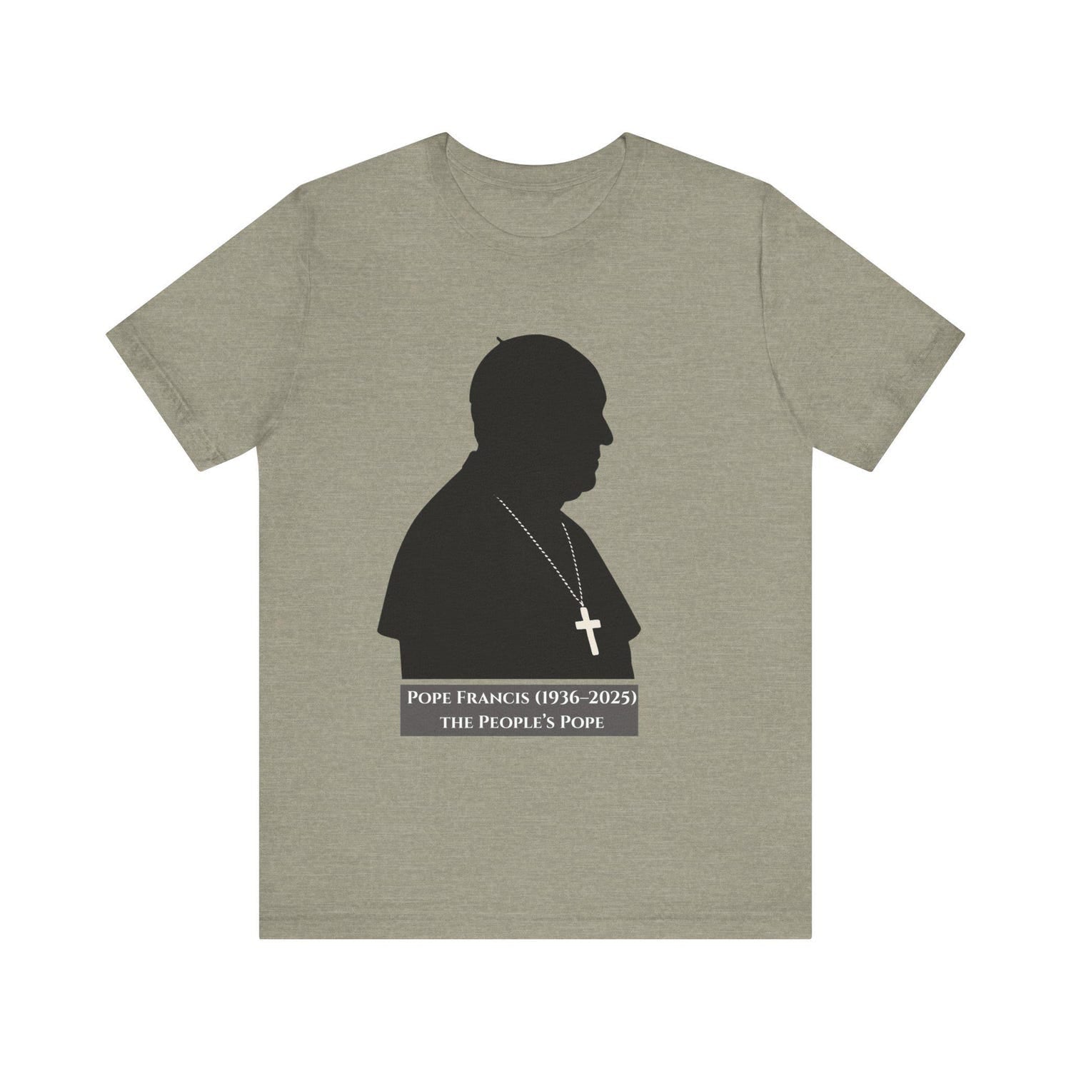 Pope Francis The People's Pope Tribute Tee, Soft Cotton Short Sleeve Shirt, Catholic Faith Apparel, Memorial Mourning Wear