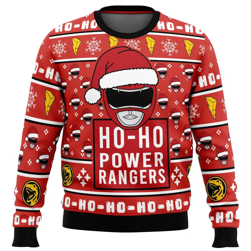 Red Ranger Ho-Ho Power Rangers Ugly Christmas Sweater