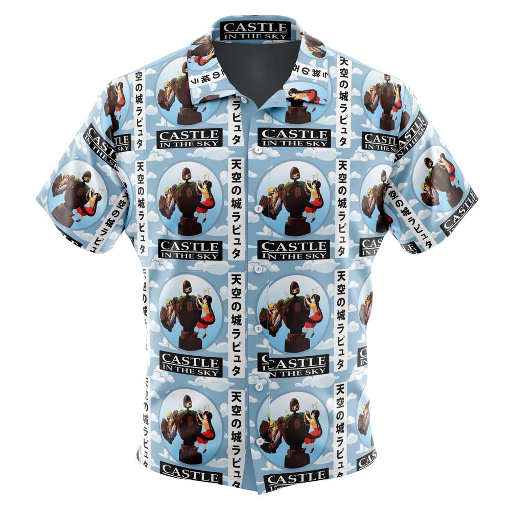 Castle in the Sky Studio Ghibli Button Up Hawaiian Shirt