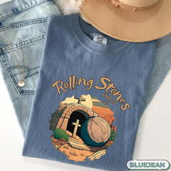 Comfort Colors�Rolling Stones T-Shirt, Trendy Easter Clothing, Jesus Christ Shirt, Gift For Christian, Faith-Based Graphic Tee, Gift For Her