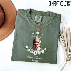 Comfort Colors� Rest In Peace Pope Francis Shirt, Franciscus Shirt, Religious Shirt, Trendy Pope Shirt, Pope Francis Tribute Shirt, RIP Papa