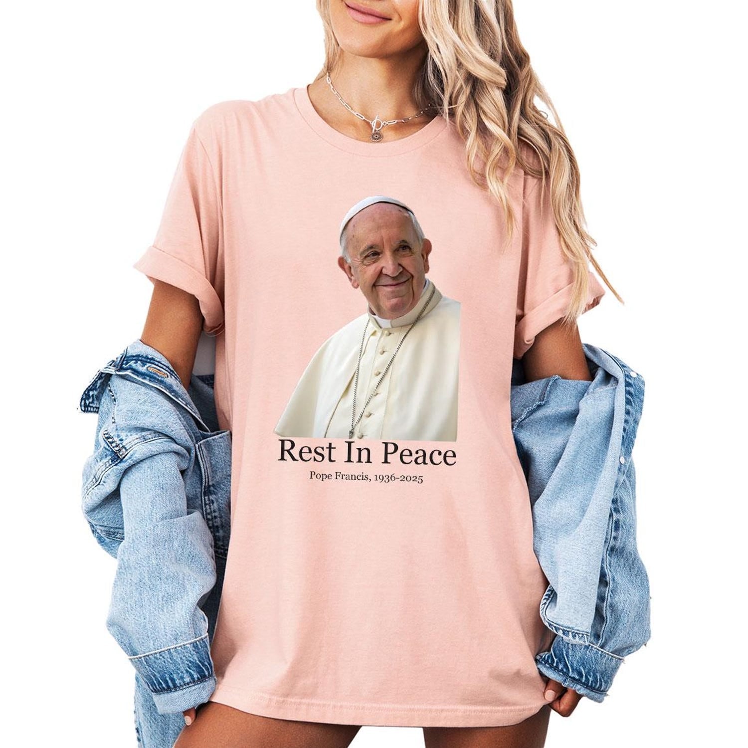 Pope Francis Shirt, Catholic T-Shirt, Faith Apparel, Religious Shirt, Christian Clothing, Modern Pope Design Shirt, RIP Papa Francis Shirt