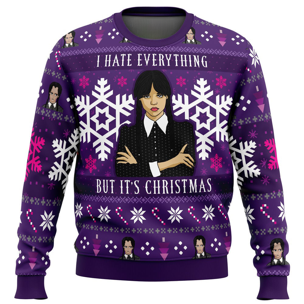 Christmas Wednesday Adams Family Ugly Christmas Sweater