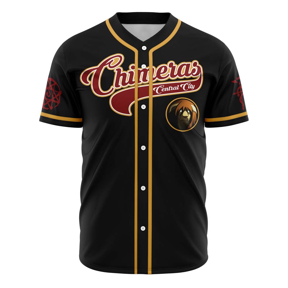 Central City Chimeras Full Metal Alchemist Baseball Jersey