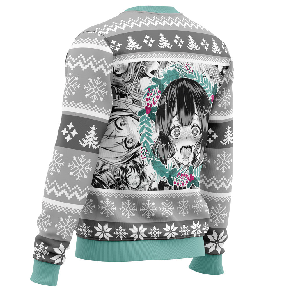 Christmas Anime Ahegao Ugly Christmas Sweater