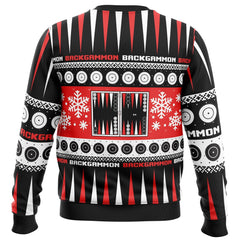 Christmas Backgammon Board Games Ugly Christmas Sweater