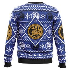 Christmas Blue Ranger Power Rangers Ugly Christmas Sweater