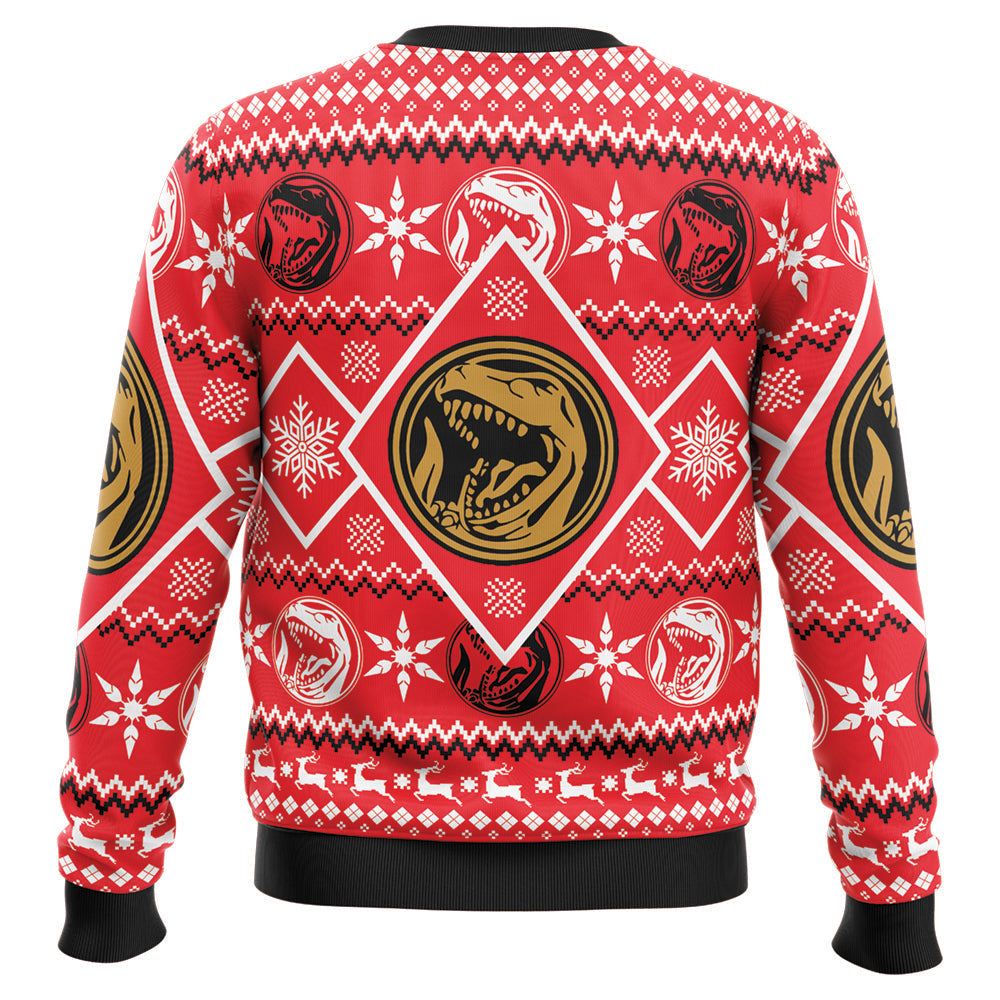 Christmas Red Ranger Power Rangers Ugly Christmas Sweater