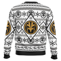 Christmas White Ranger Power Rangers Ugly Christmas Sweater