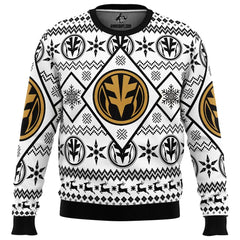 Christmas White Ranger Power Rangers Ugly Christmas Sweater