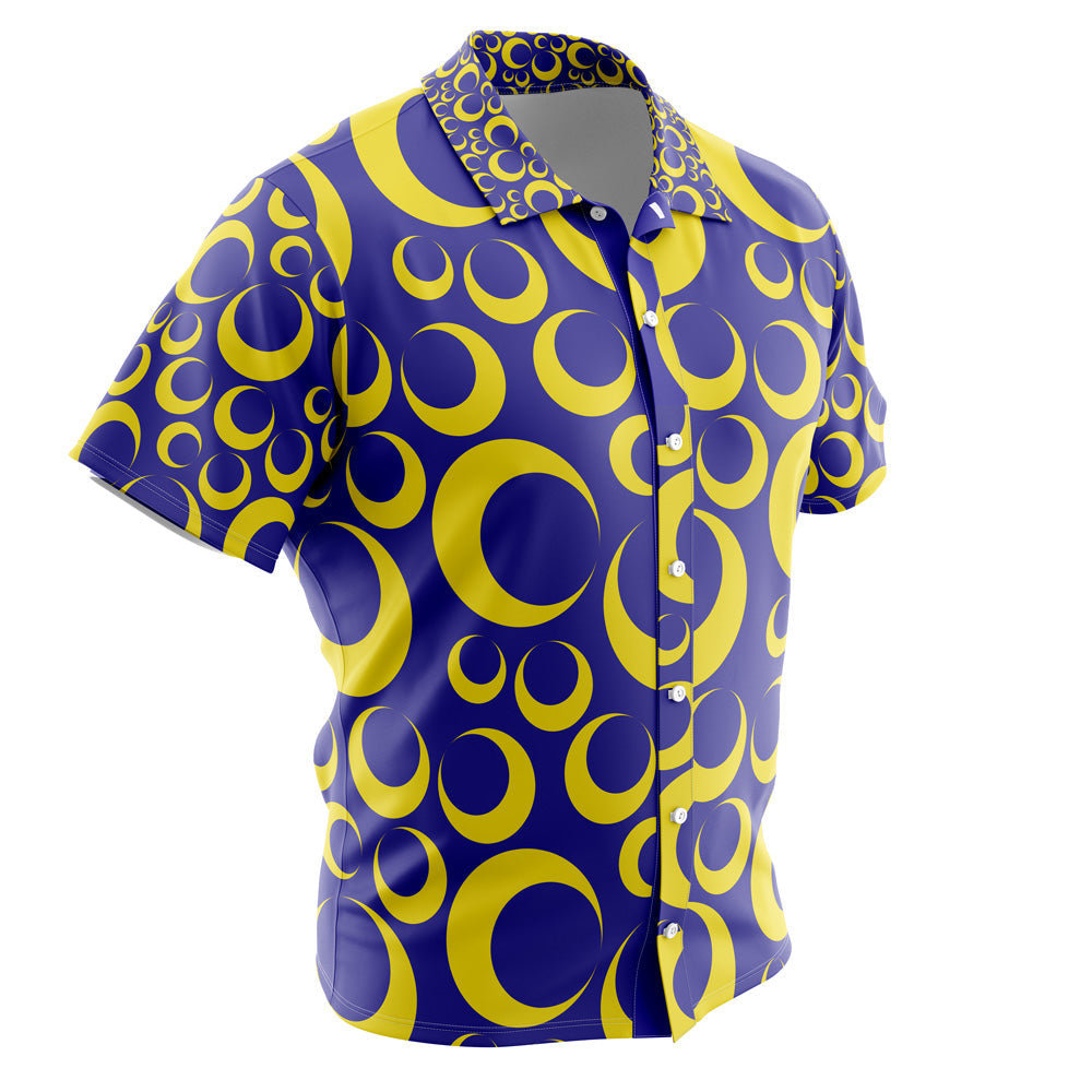 Crescent Moon Sailor Moon Button Up Hawaiian Shirt