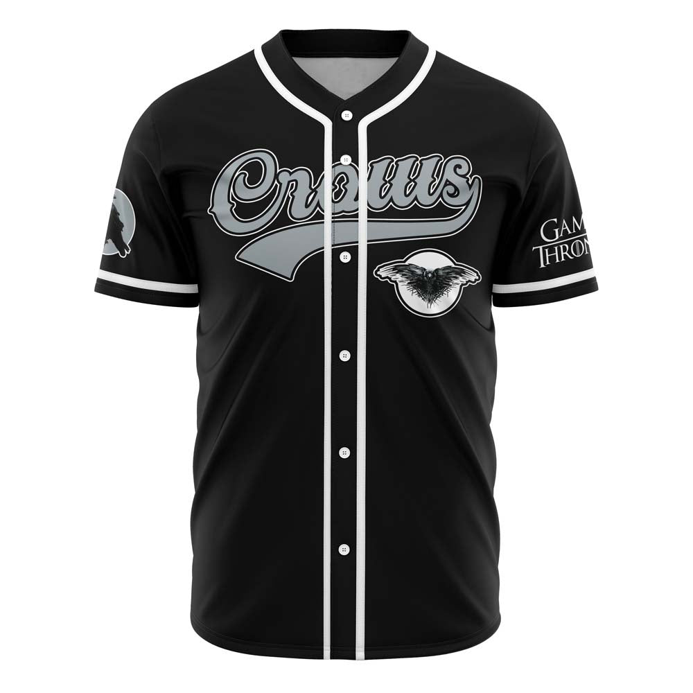 Crows Snow Game of Thrones Baseball Jersey