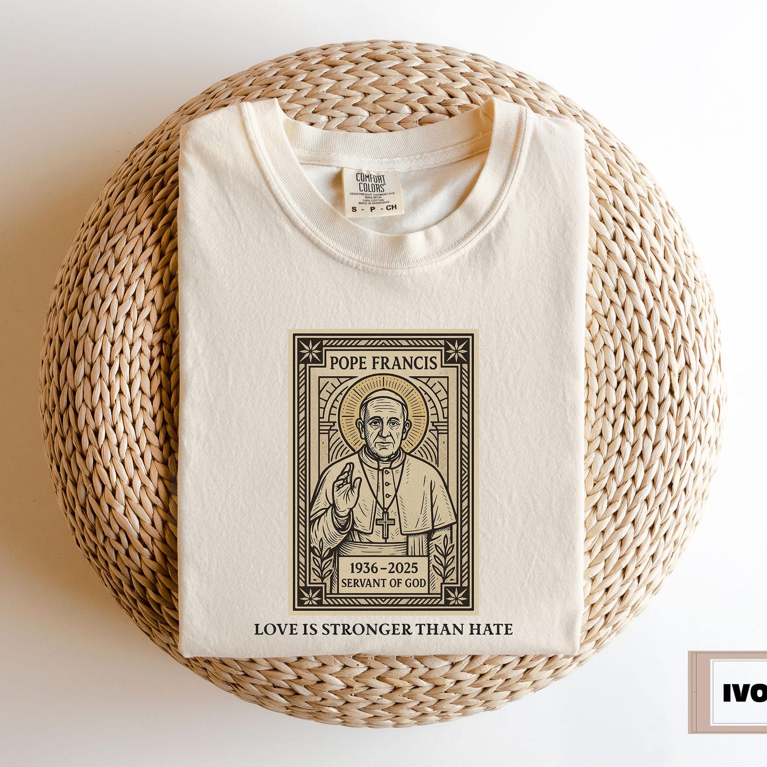 Comfort Colors Pope Francis Shirt,  Pope Memorial Tee, Catholic Commemorative Shirt, Religious Gift