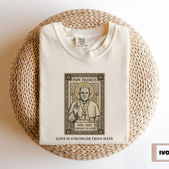 Comfort Colors Pope Francis Shirt,  Pope Memorial Tee, Catholic Commemorative Shirt, Religious Gift