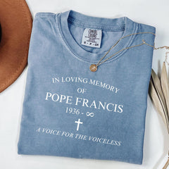 Comfort Colors� In Loving Memory of Pope Francis T-Shirt � Catholic Christian Shirt � Memorial Gift Shirt � 1936�2025 Religious Tee