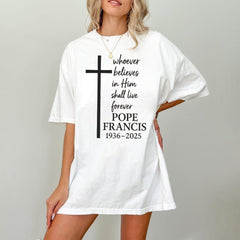 Pope Francis Shirt, RIP Pope Francis T-Shirt, Pray for Pope Francis Commemorative Shirt, Vatican Catholic Shirt, Christian Tee, Francis Tee