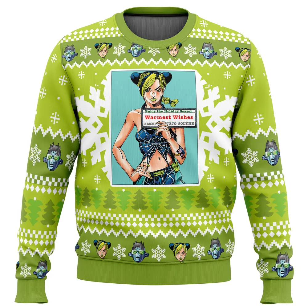 Christmas Jolyne Kujo Jojo's Bizarre Adventure Ugly Christmas Sweater