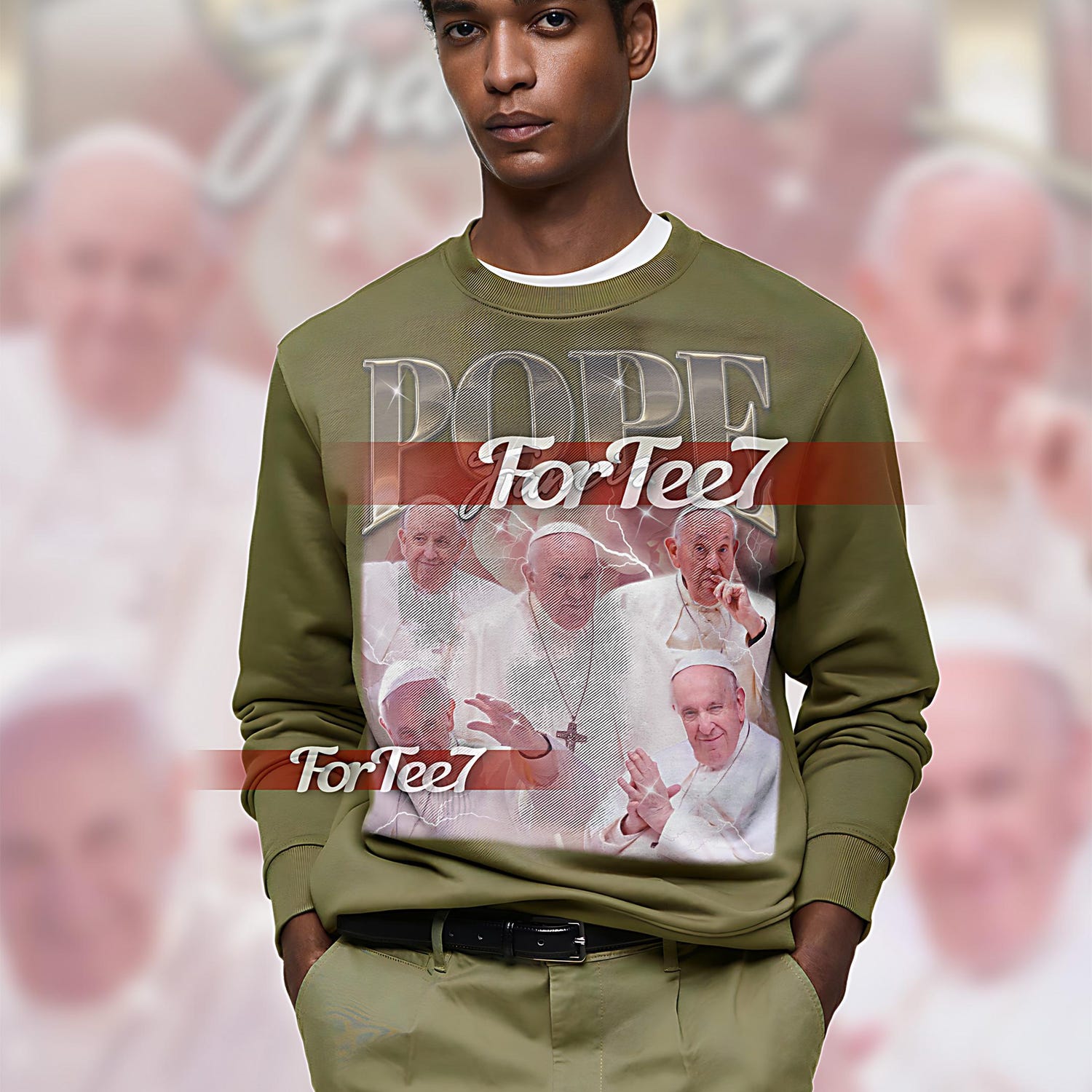 POPE FRANCIS Bootleg Tshirt, Pope Francis 90s Retro Tee, Pope Francis Vintage Sweatshirt, Pope Francis Hoodie, Religious Figure #Saf